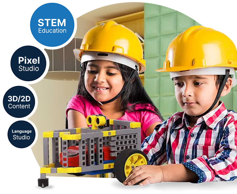 Kids with STEM project