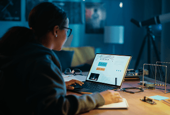 Student with robotics kit