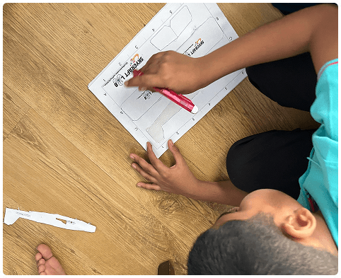 Child working on aero modeling